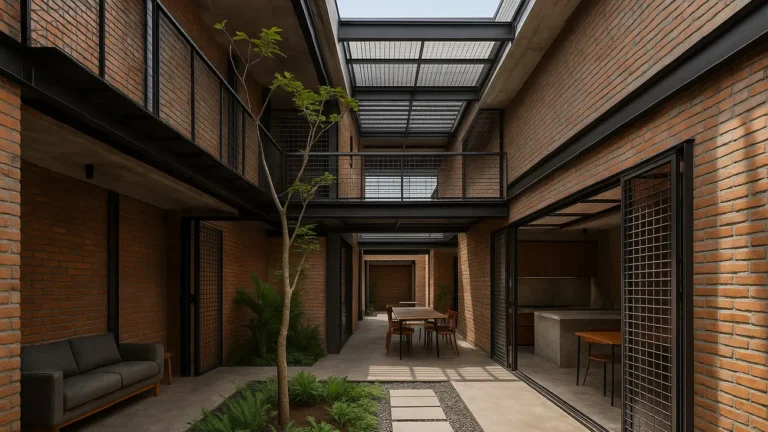 gedung tropis modern dengan smart ventilation system