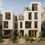 desain pocket housing di area sempit kota padat