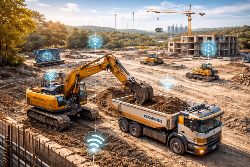 Autonomous construction equipment di proyek konstruksi modern